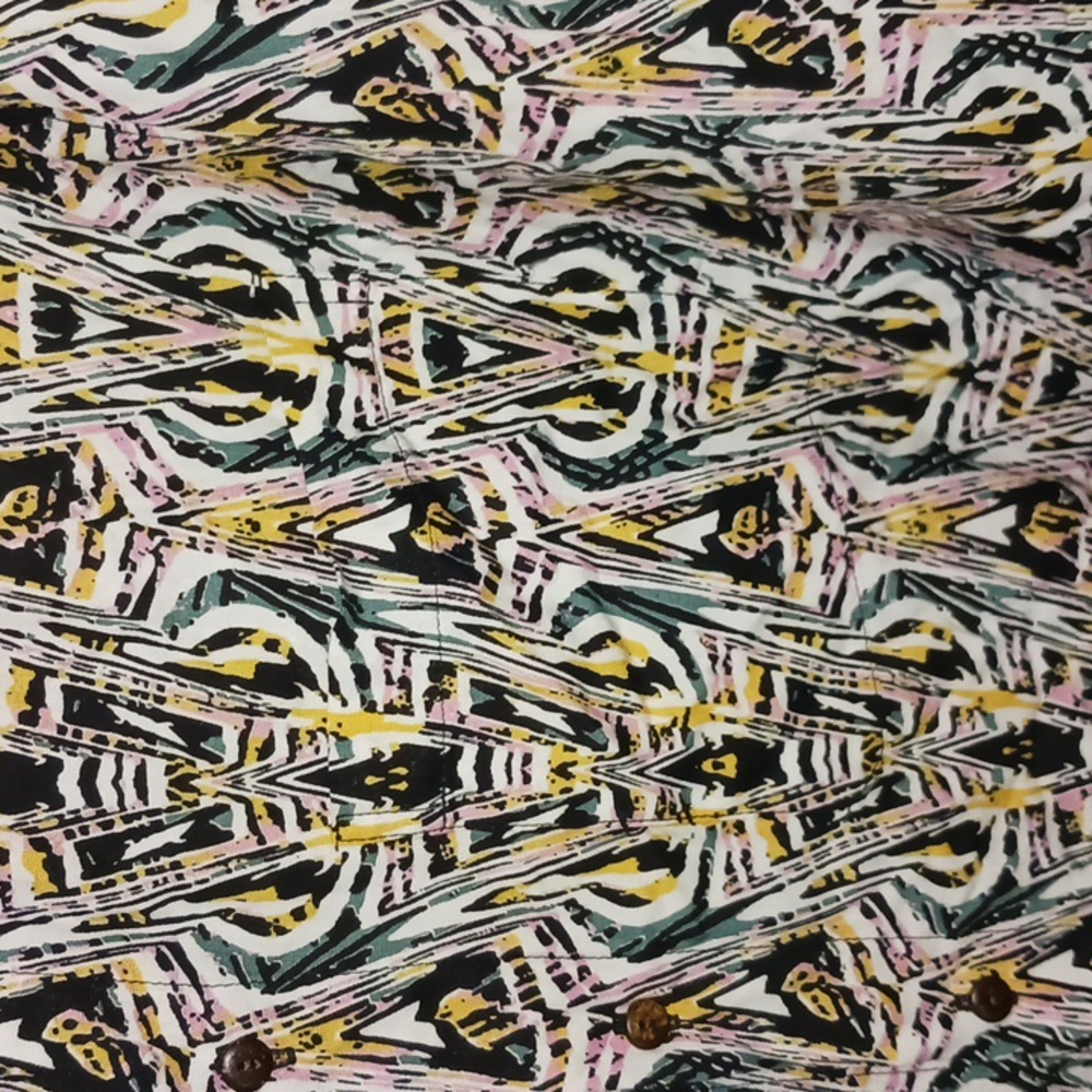 Kenny Flowers Island Classics button down - rayon - abstract print - XL - Picture 3 of 10